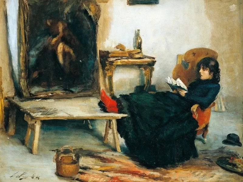 1851-Emilio Gola - Nello studio